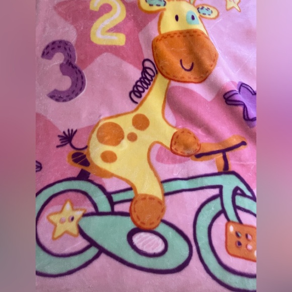 Vintage Baby Blanket Moon Sleeping Teddy Bear Clouds  RARE : Vintage Baby Blanket | SOLARON |